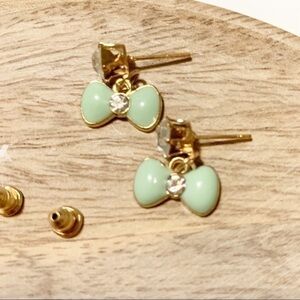 Genuine stud earrings